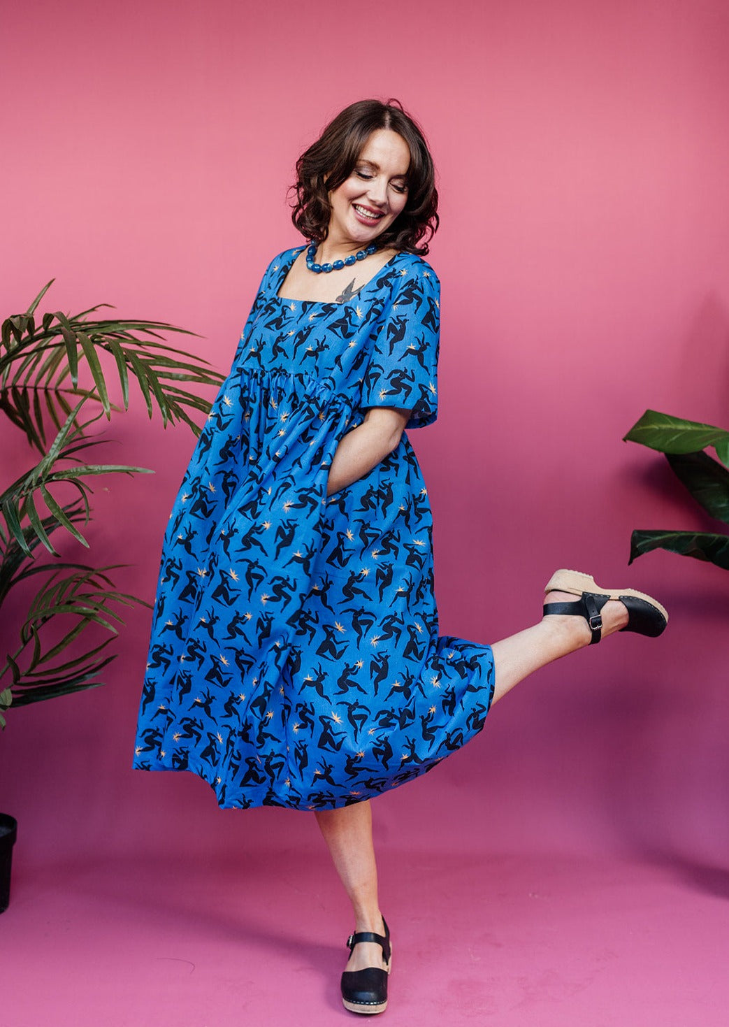Smock Dress in Blue Ladies - Megan Crook
