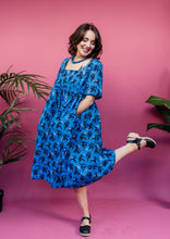 Load image into Gallery viewer, Smock Dress in Blue Ladies