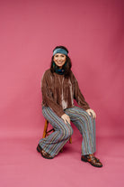Velvet Batwing Top in Mushroom + 1 Colour - Megan Crook
