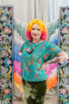 Shift Top in Green Paradise - Megan Crook