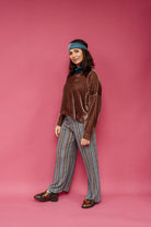 Velvet Batwing Top in Mushroom + 1 Colour - Megan Crook
