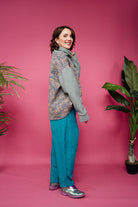 Tapered Trousers in Teal Cord - Megan Crook