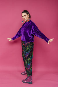 Ankle Grazer Trousers in Galaxy Needlecord