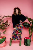 Velvet Batwing Top in Midnight - Megan Crook