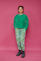 Velvet Batwing Top in Jade + 1 Colour - Megan Crook
