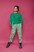 Load image into Gallery viewer, Ankle Grazer Trousers in Retro Diamond Jade