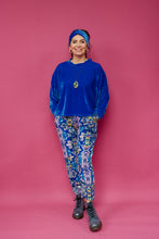 Load image into Gallery viewer, Velvet Batwing Top in Cornflower