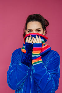 Reversible Hand Warmers in Rainbow Stripe