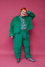 Load image into Gallery viewer, Corduroy Cropped Chore Jacket in Emerald Green