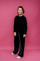 Velvet Batwing Top in Black - Megan Crook