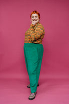 Long Sleeved Turtleneck in Retro Chevron - Megan Crook