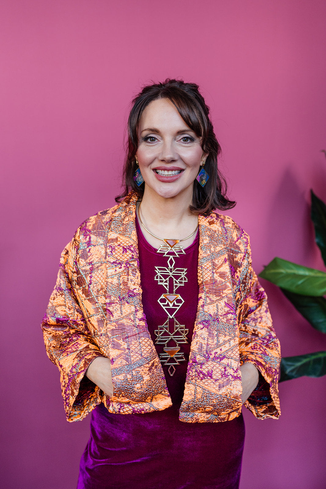 Cropped Kimono Jacket in Phoenix