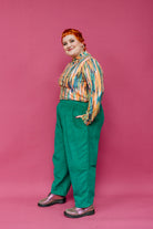 Long Sleeved Mock Turtleneck in Meadow - Megan Crook