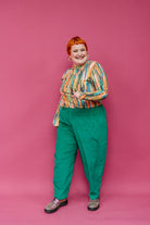 Tapered Trousers in Emerald Cord - Megan Crook