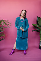 Velvet Jacket in Sage - Megan Crook