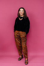 Load image into Gallery viewer, Ankle Grazer Trousers in Leopard Cord