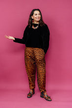 Load image into Gallery viewer, Ankle Grazer Trousers in Leopard Cord