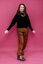 Tapered Trousers in Leopard Cord - Megan Crook