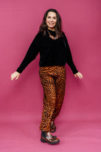 Load image into Gallery viewer, Ankle Grazer Trousers in Leopard Cord