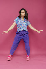 Load image into Gallery viewer, Ankle Grazer Trousers in Purple Cord