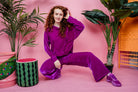 Velvet Batwing Top in Orchid - Megan Crook