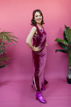 Load image into Gallery viewer, Velvet Maxi Dress in Dusty Rose