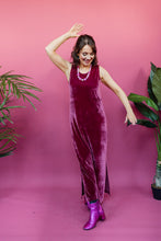 Load image into Gallery viewer, Velvet Maxi Dress in Dusty Rose