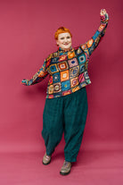 * Funnel Neck Pullover in Crochet Print - Megan Crook