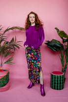 Velvet Batwing Top in Orchid - Megan Crook