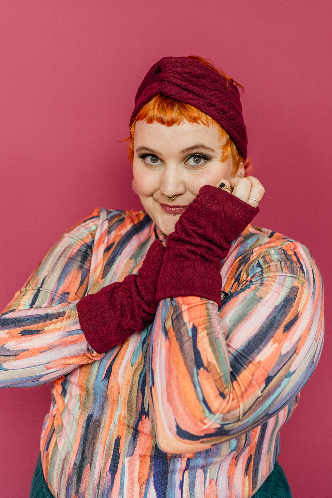 * Long Sleeved Mock Turtleneck in Desert - Megan Crook