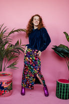Velvet Batwing Top in Teal - Megan Crook