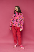 Load image into Gallery viewer, Funnel Neck Pullover in Butterfly Print