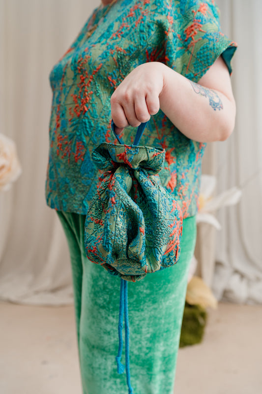 Bucket Bag in Green Paradise