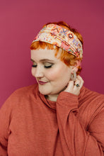 Load image into Gallery viewer, Jersey Snood in Peach Aztec