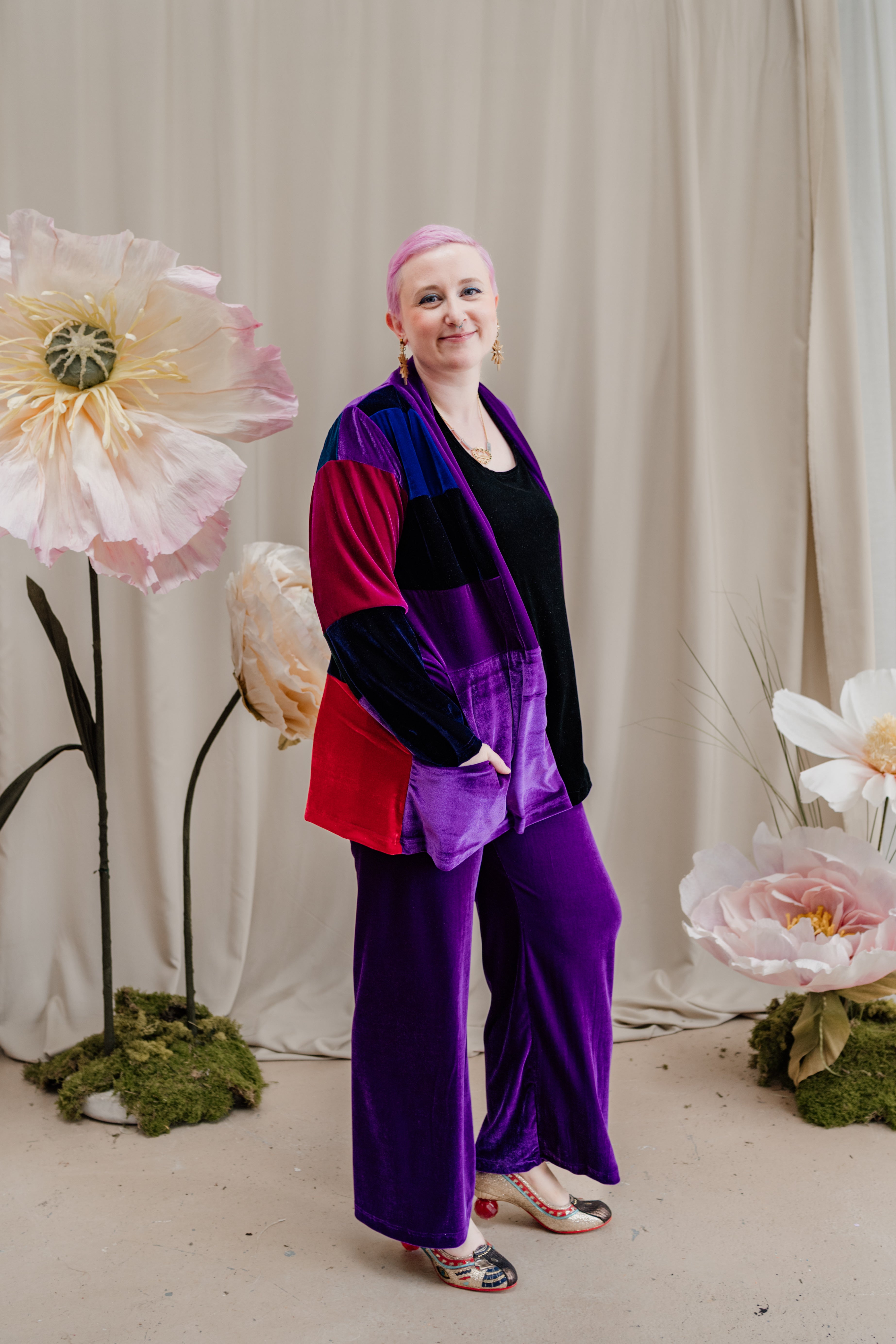 Patchwork Velvet Jacket - 2 colourways - Megan Crook