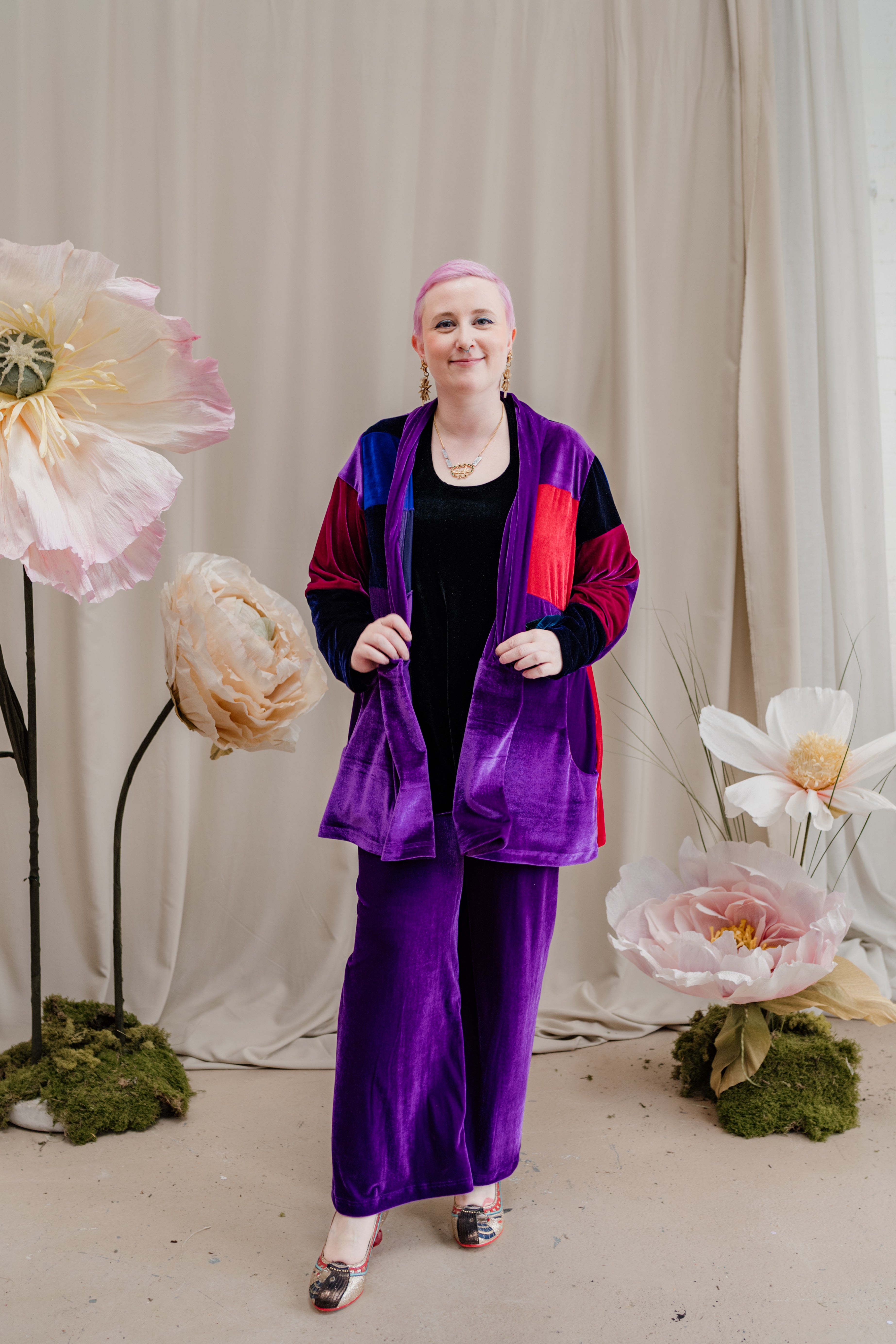 Patchwork Velvet Jacket - 2 colourways - Megan Crook