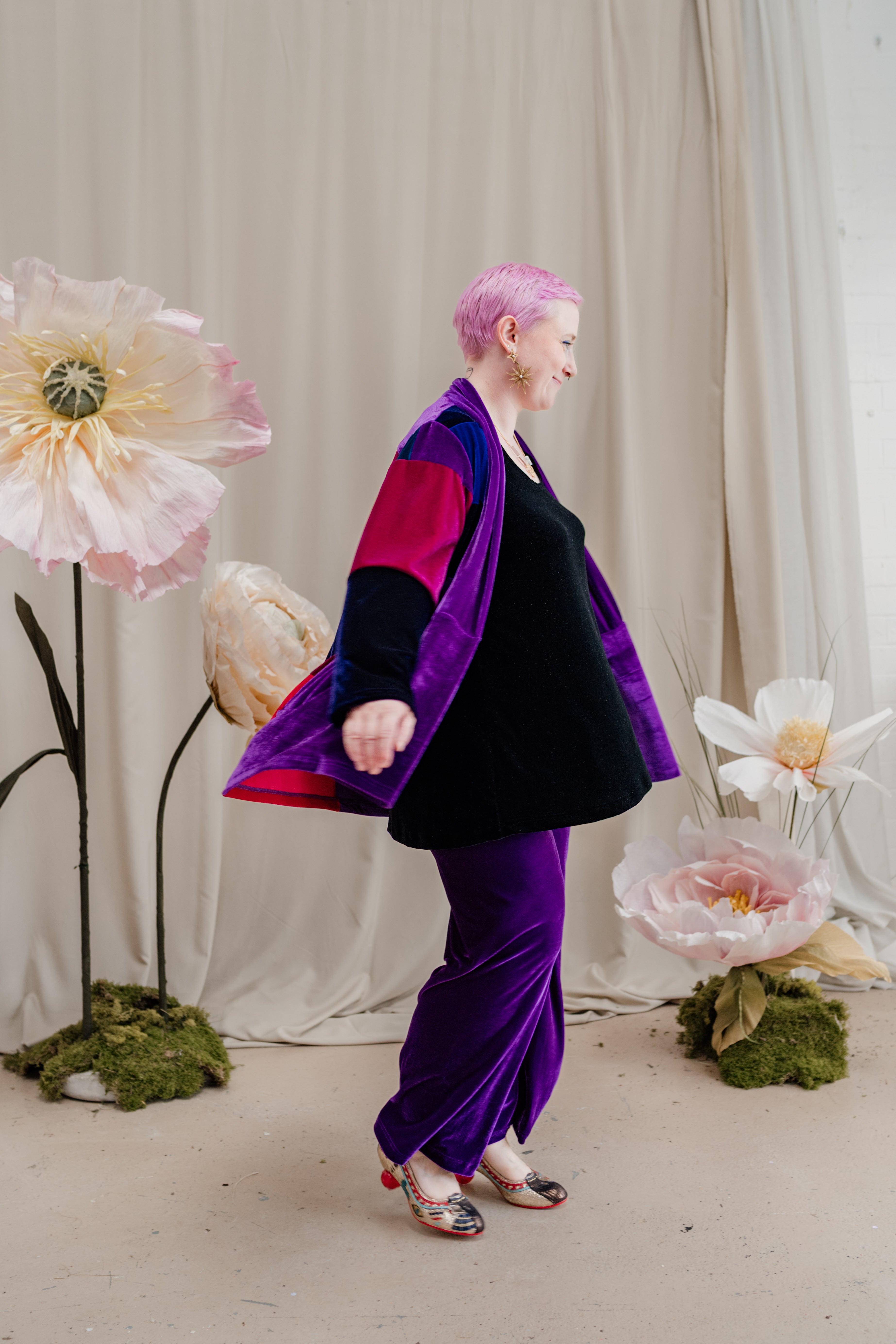 Patchwork Velvet Jacket - 2 colourways - Megan Crook