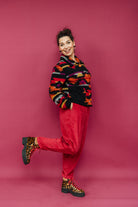 Knitted Box Jacket in Black Aztec - Megan Crook