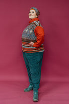 Knitted Pullover in Neutral Triangle - Megan Crook