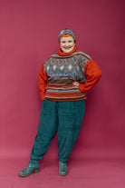 Knitted Pullover in Neutral Triangle - Megan Crook