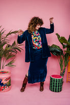 Velvet Jacket in Teal - Megan Crook