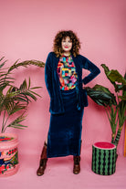 Velvet Jacket in Teal - Megan Crook