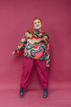 Load image into Gallery viewer, Funnel Neck Pullover in Rainbow Tapestry