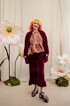 Velvet Jacket in Cerise - Megan Crook