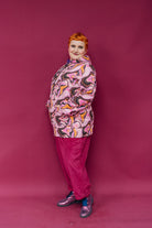 SALE - Rain Coat in Pink Marble M, L - Megan Crook