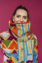 Load image into Gallery viewer, Reversible Snood in Multi Block Knit