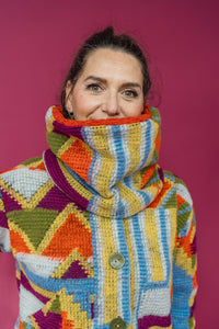 Reversible Snood in Multi Block Knit