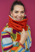 Load image into Gallery viewer, Reversible Snood in Multi Block Knit