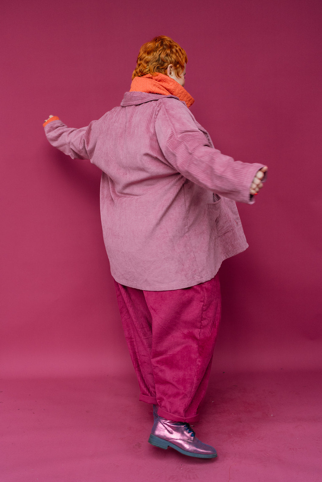 Tapered Trousers in Berry Cord - Megan Crook