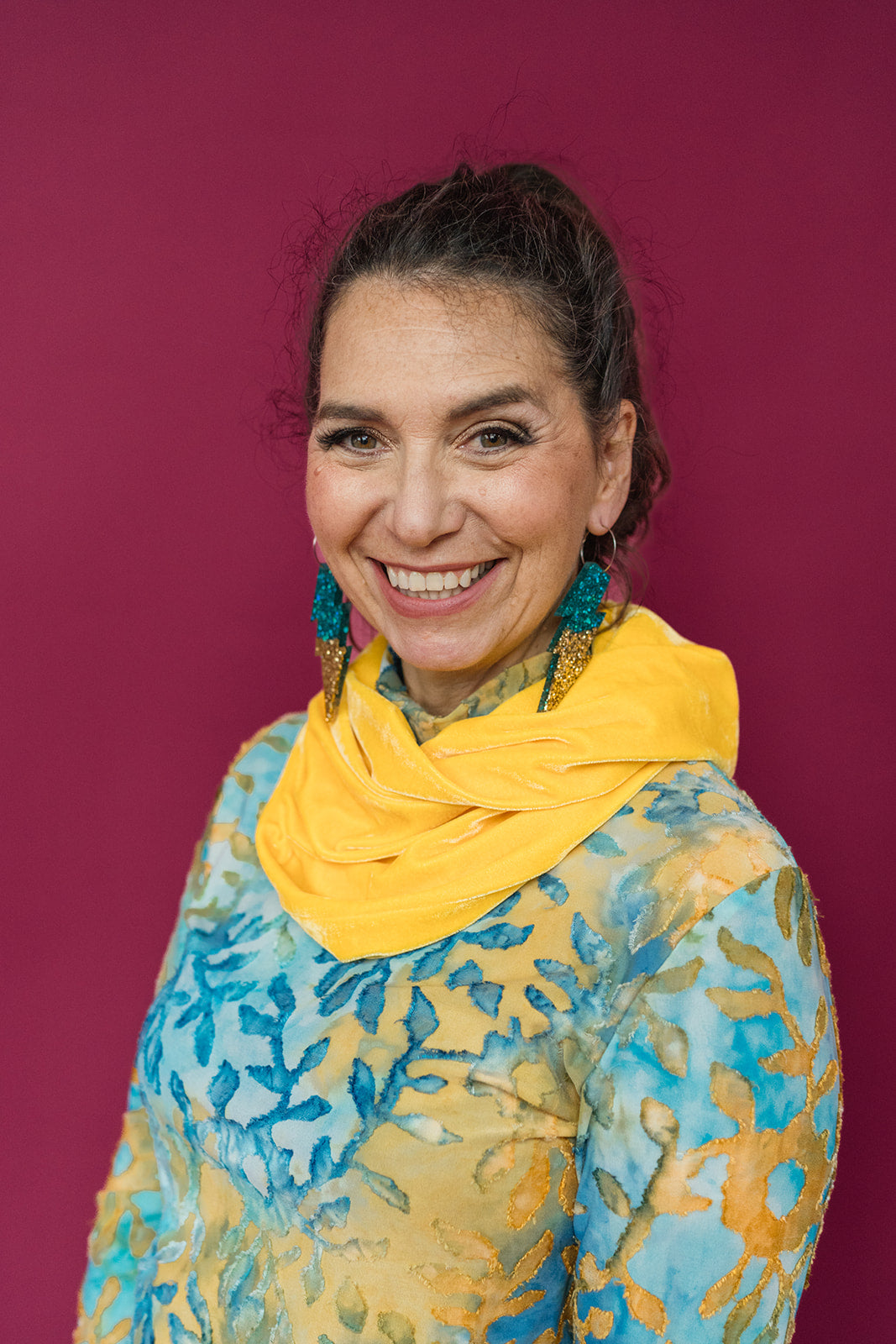 Velvet Cowl in Yellow - Megan Crook